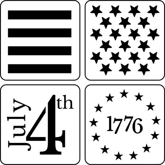 4th Of July Stencil Pack by JRV