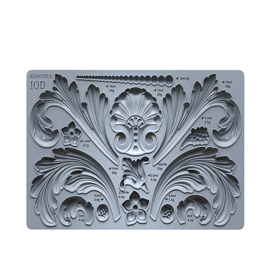 IOD ACANTHUS SCROLL Decor Mould by Iron Orchid Designs