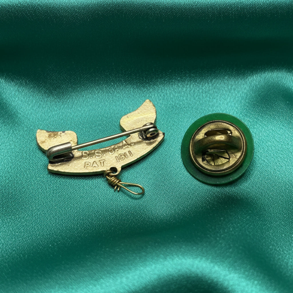 Vintage Boy Scouts of America Pins - Set of 2 | Scroll & Star USA