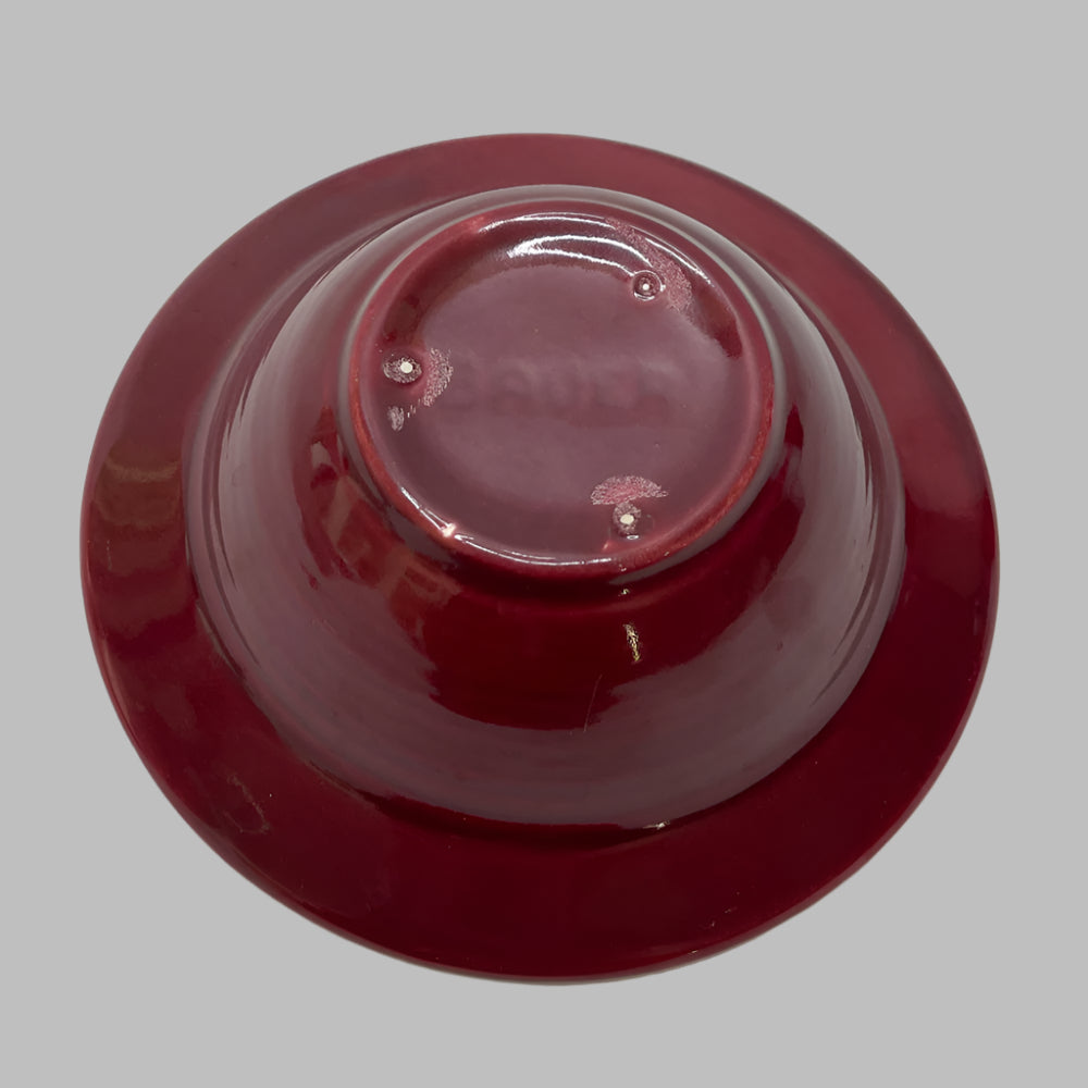 Bauer Pottery Monterey Burgundy Dessert Bowl | 1936-1945