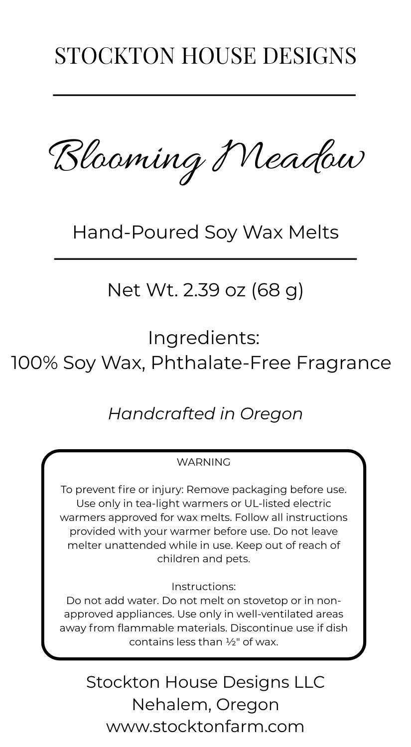 Blooming Meadow Soy Wax Melts
