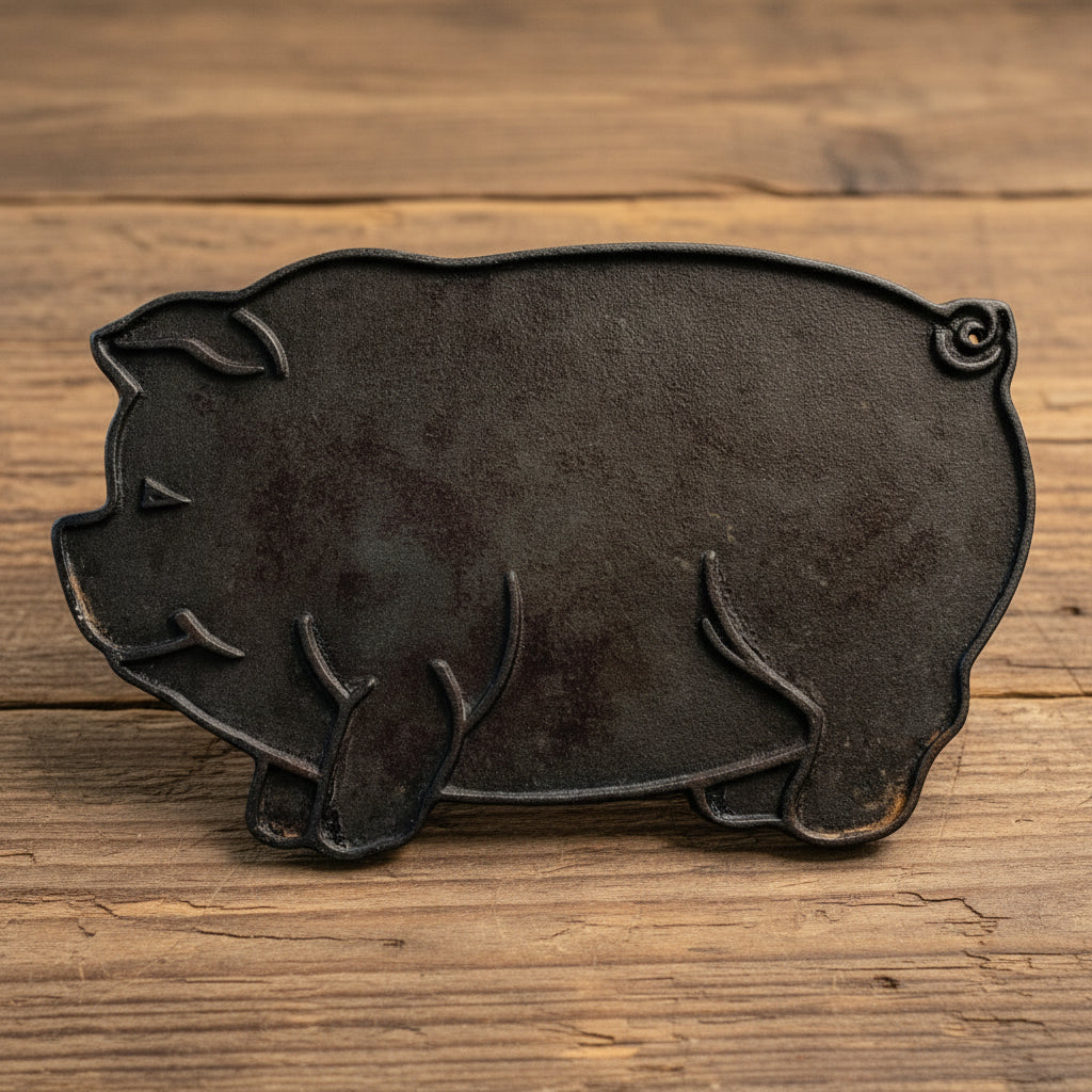 Cast Iron Pig Bacon Press