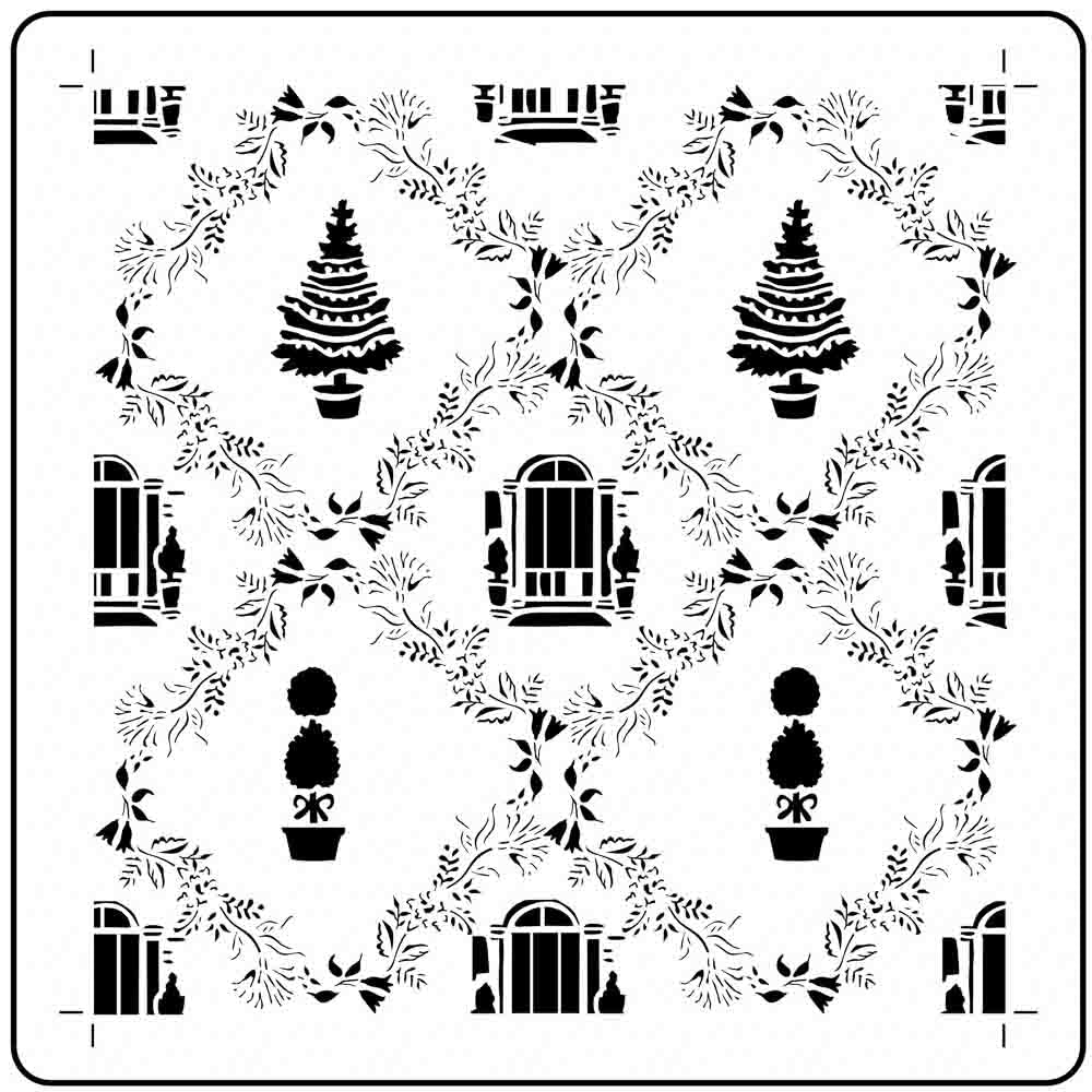 Christmas Wallpaper Stencil - JRV