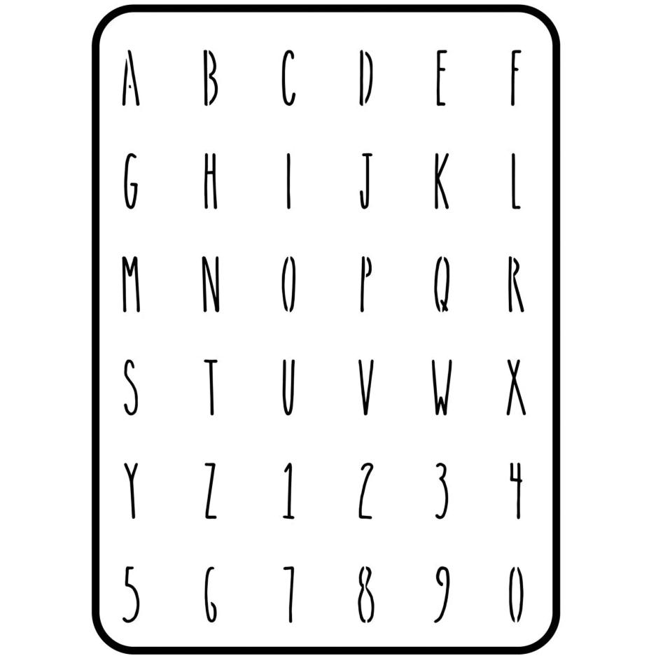 Farmhouse Mini Letters Stencil by Jami Ray Vintage