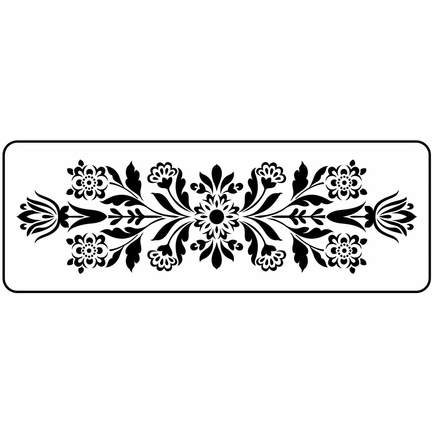 Folk Floral Swag Stencil - JRV