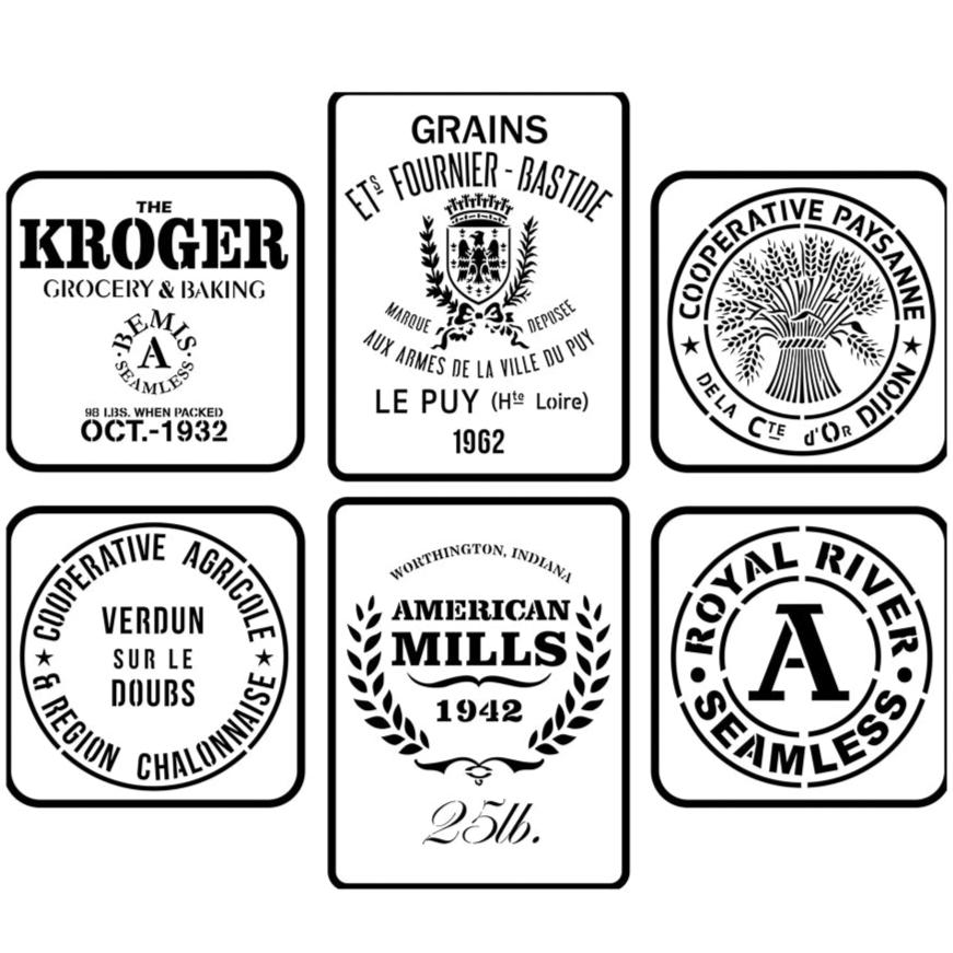 Grain Sack Minis Stencil Pack by Jami Ray Vintage