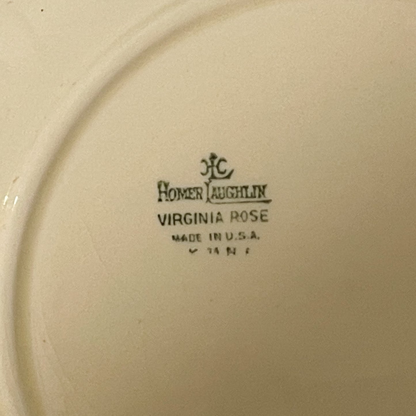 1960s Homer Laughlin Silver Rose Patrician Luncheon Plate