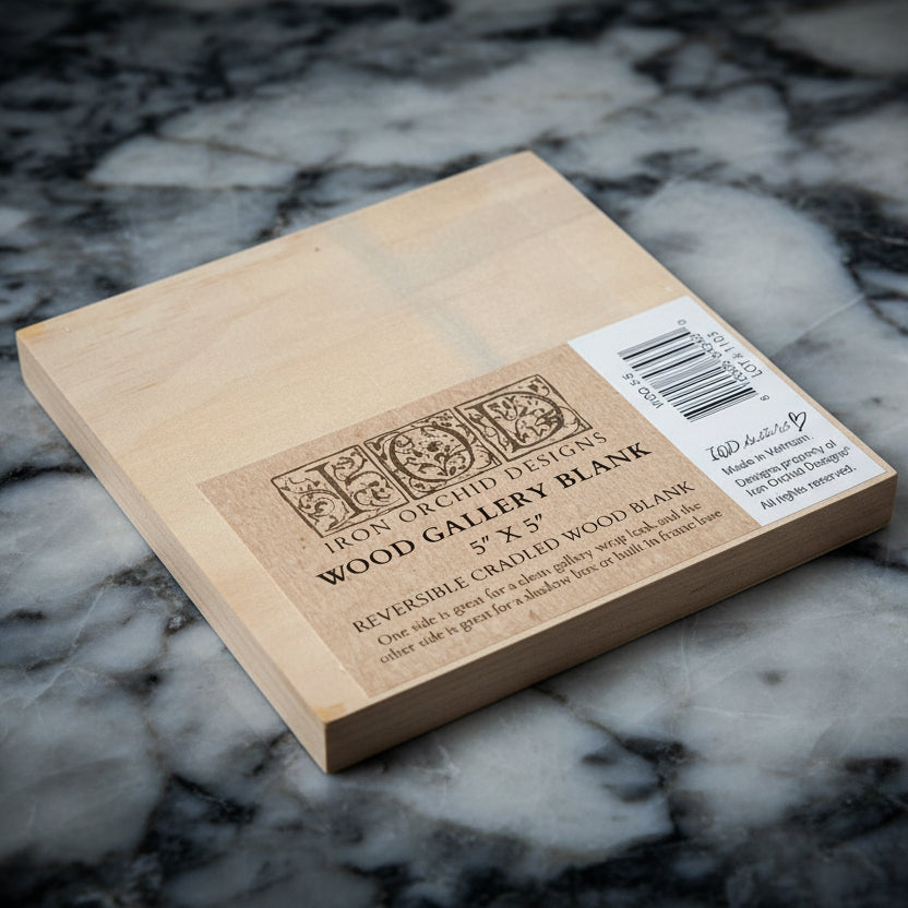 IOD Small Square Wood Blank - Iron Orchid Designs | Double-Sided