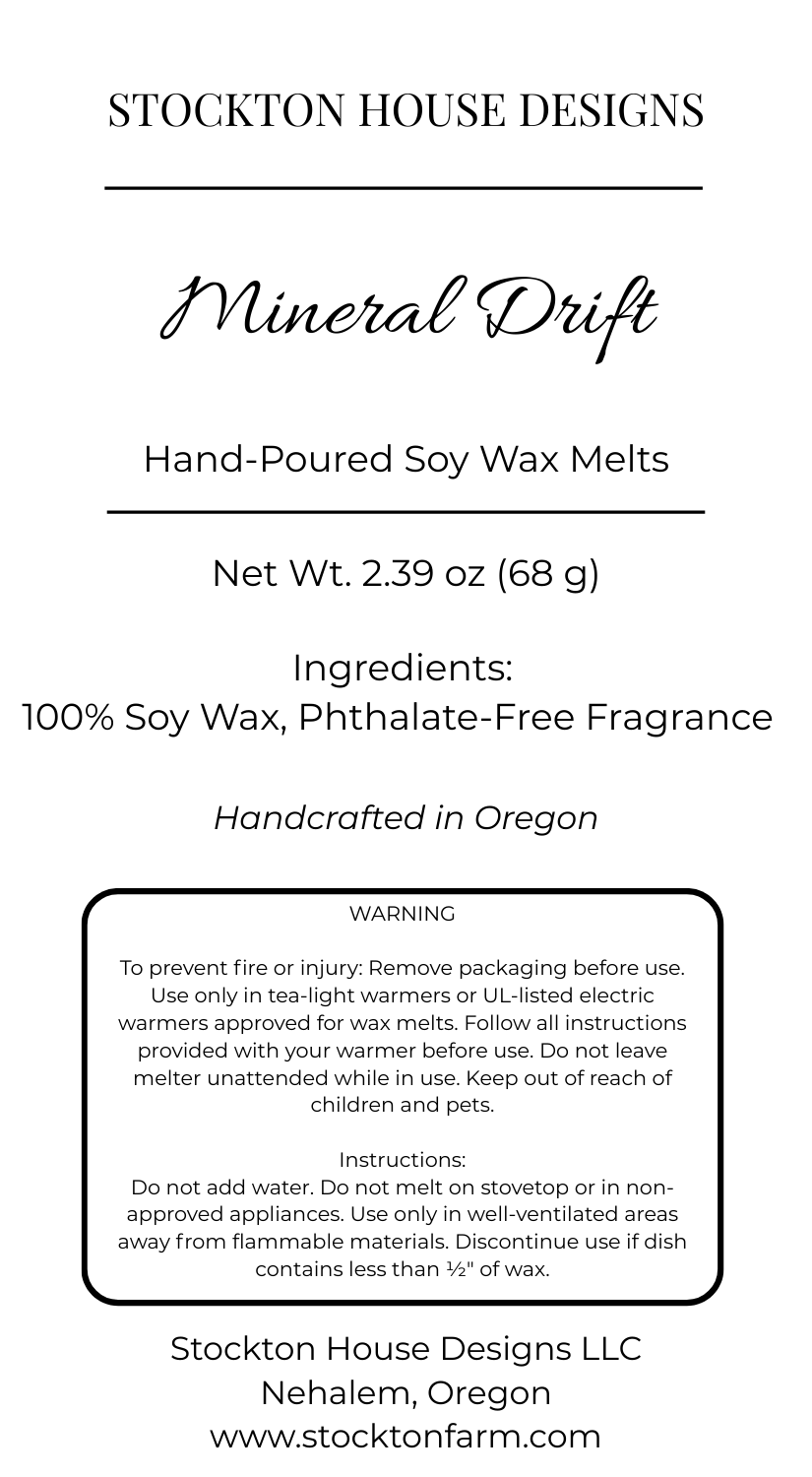 Mineral Drift Soy Wax Melts