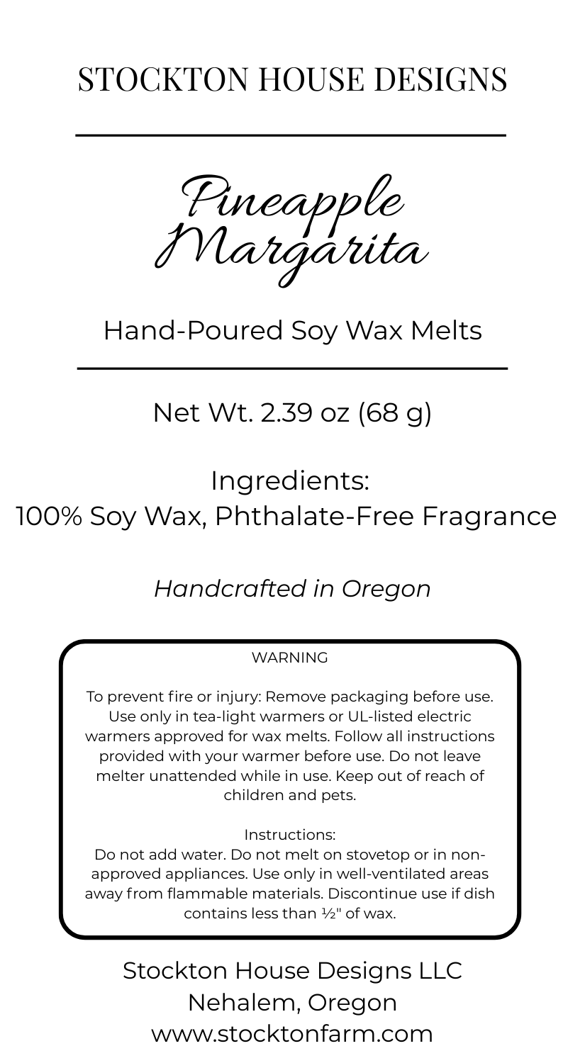 Pineapple Margarita Soy Wax Melts