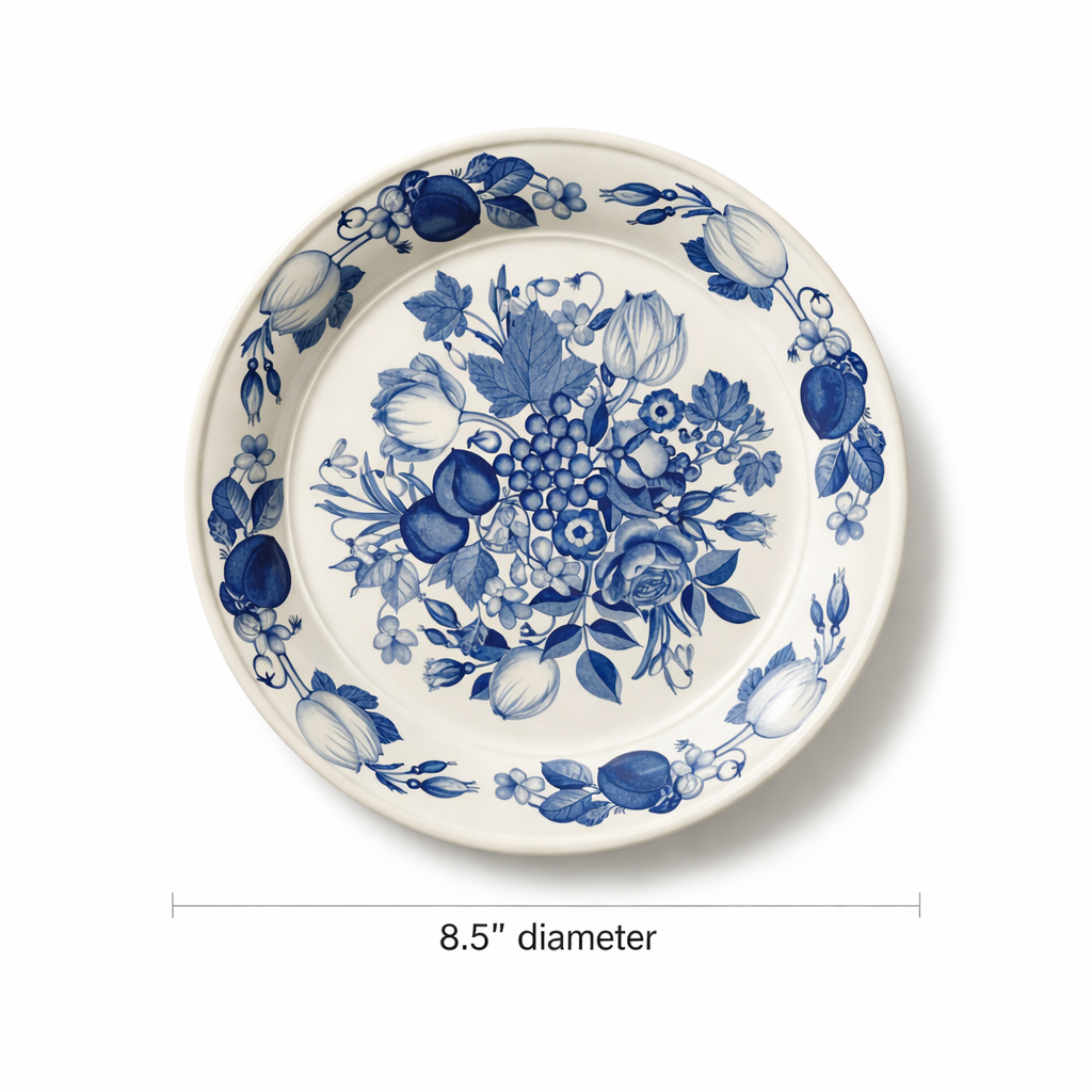 Vintage Portmeirion Harvest Blue Salad Plates Set of 2 - England 1995