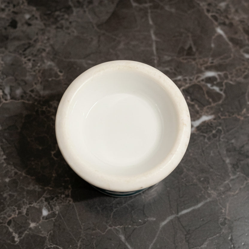 1950s–60s Restaurantware Personal Creamer | White & Green Diner Decor