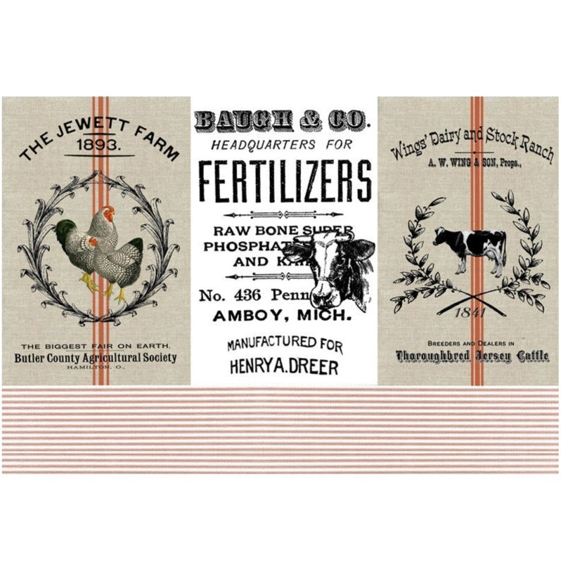 Roycycled Decoupage Paper - Farmhouse Project Block