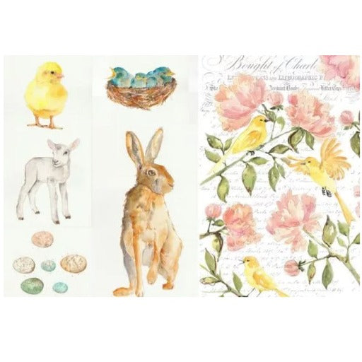 Roycycled Decoupage Paper - Spring Blocks