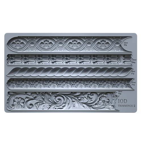 IOD TRIMMINGS 2 Decor Mould by Iron Orchid Designs