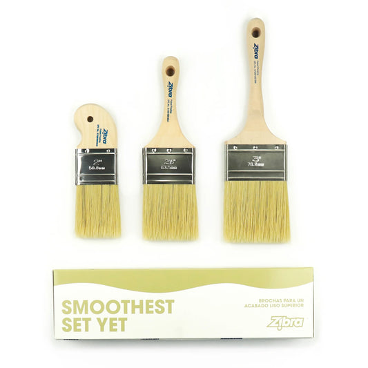 Top Coat Paint Brush Kit - 3 Piece by Zibra