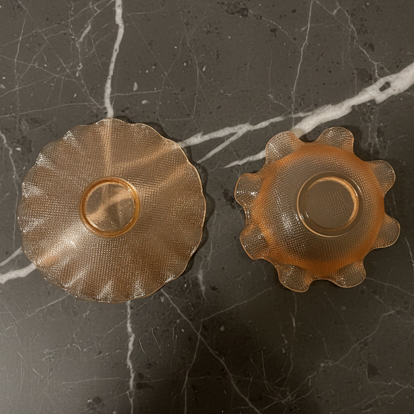 1960s Colony Glass Dessert Bowl with Underplate