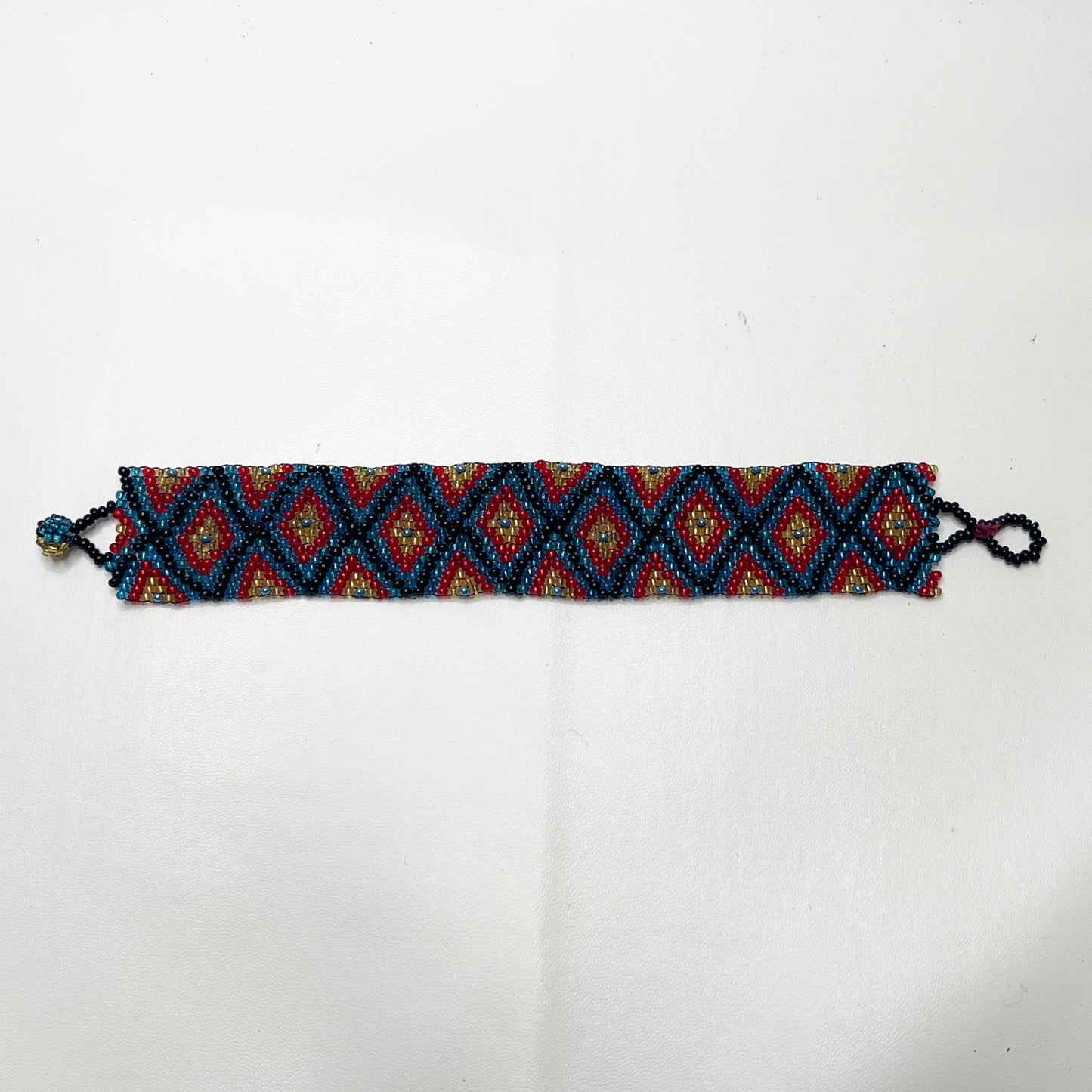 Flat Peyote Beaded Bracelet - Vintage