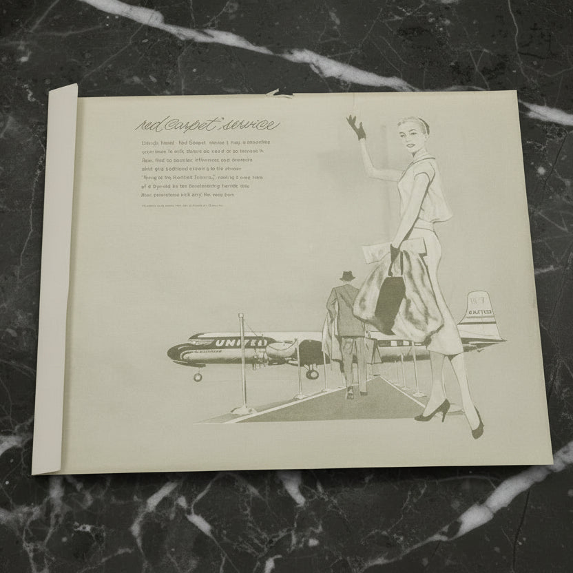 Millard Sheet Print | Picturesque Lobster Cove New England | United Air Lines 1958