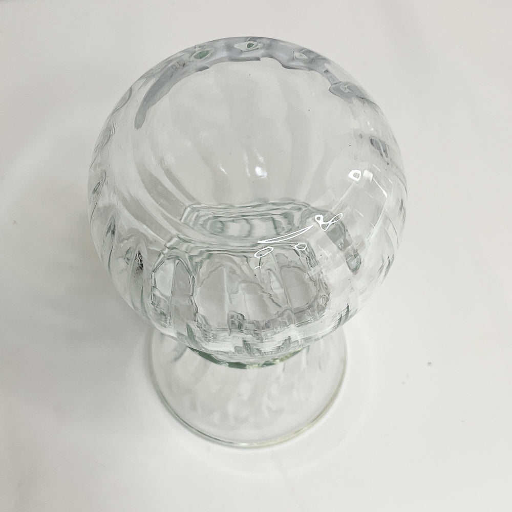 Vintage Indiana Glass Swirl Optic Vase - 1960s