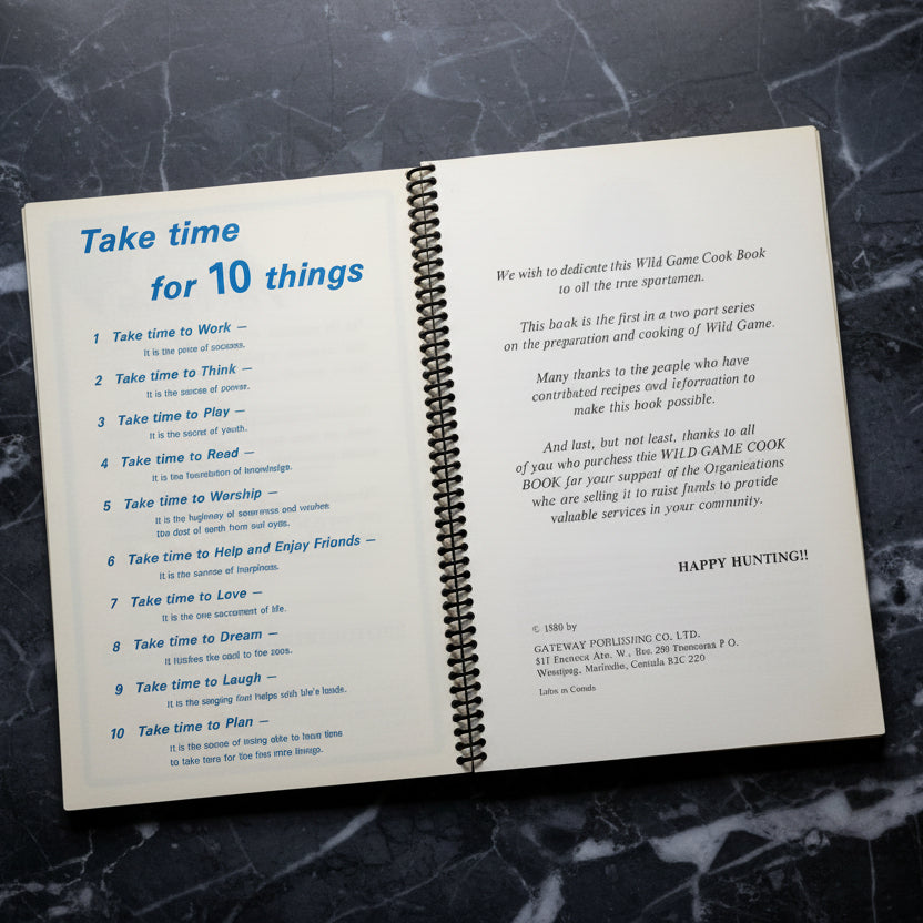 Wild Games Recipes - American Legion Post 22