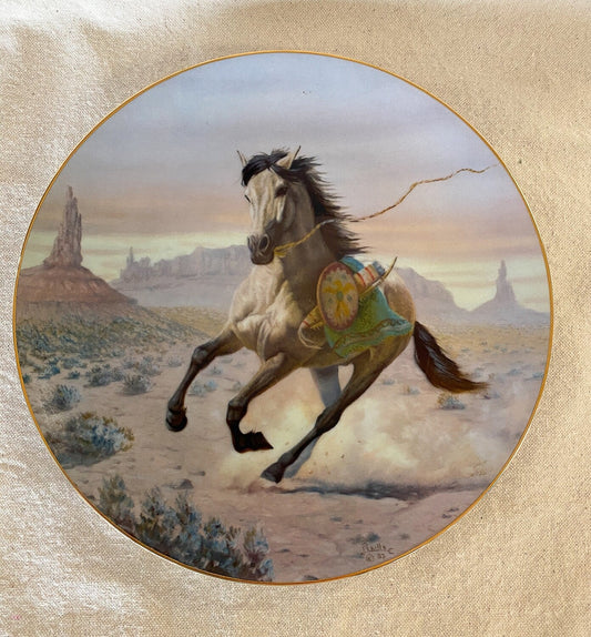 Apache War Pony by Perillo 1983-Perillo-Collector Plate-Stockton Farm