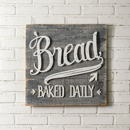 Bread Baked Daily Sign by CTW Home Collection-CTW Home Collection-Wall Art-Stockton Farm