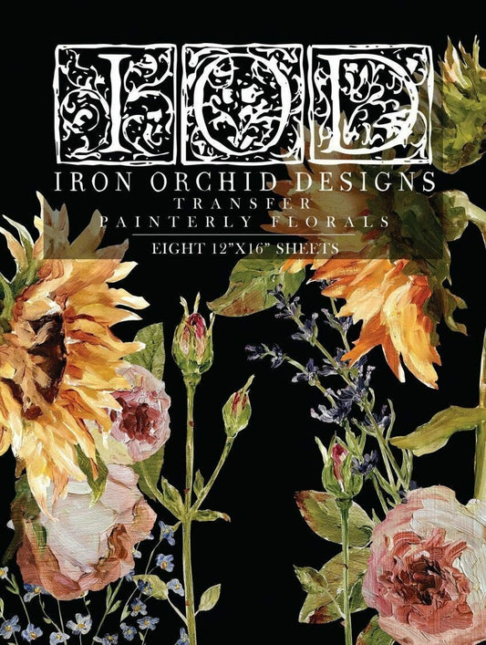 IOD PAINTERLY FLORALS Decor Transfer by Iron Orchid Designs-Iron Orchid Designs-Transfer-Stockton Farm