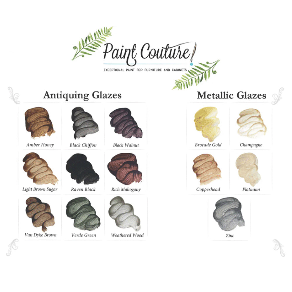 Paint Couture Antiquing & Metallic Glaze Use Instructions