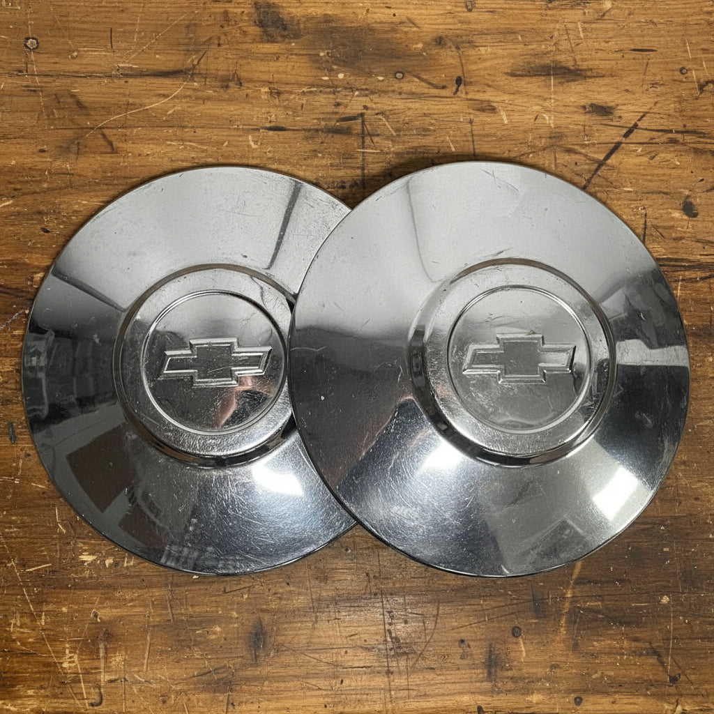1950s Chevy Dog Dish Hubcap Set of 2