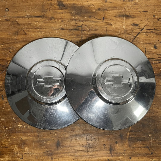 1950s Chevy Dog Dish Hubcap Set of 2