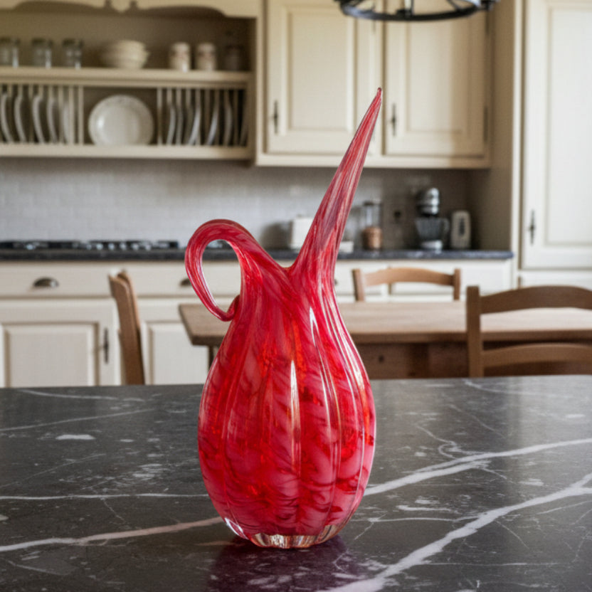 1960s Lefton Art Glass Pitcher Japan