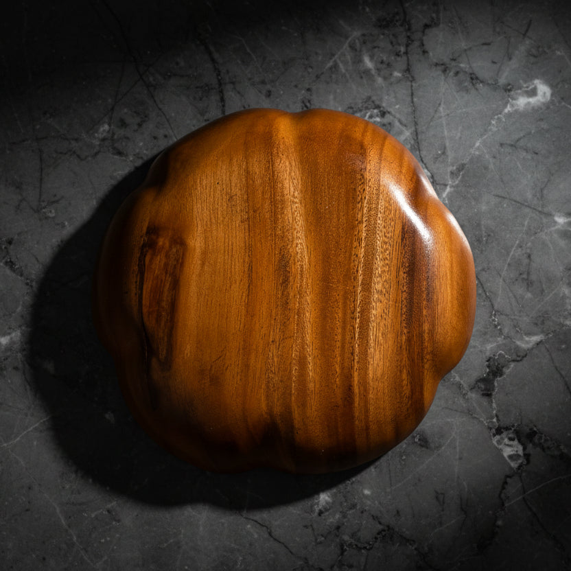 Vintage Acacia Wood Decorative Bowl | 10" Farmhouse Table Decor