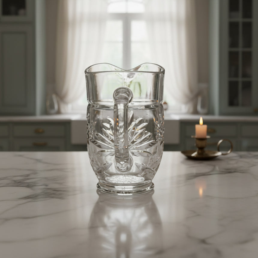 1960s Anchor Hocking Star of David Pitcher | EAPC Prescut Glass