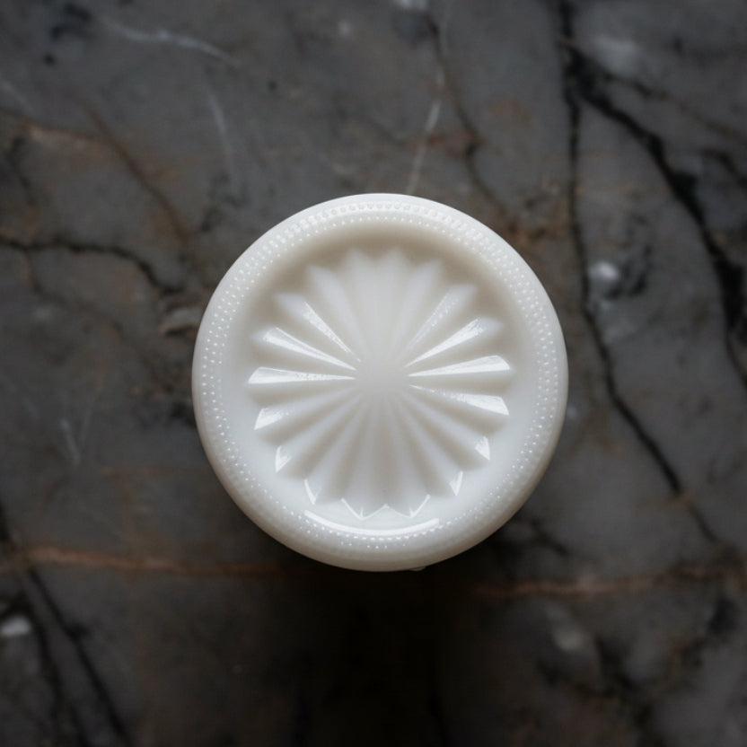 1960s Anchor Hocking Stars & Bars Milk Glass Bud Vase