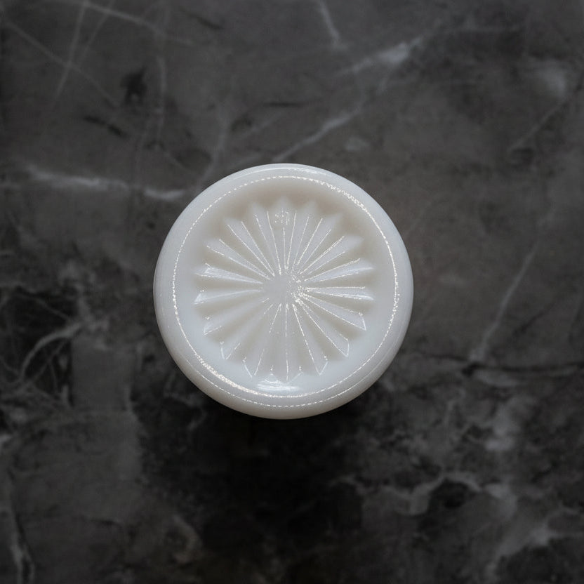 1960s Anchor Hocking Stars & Bars Milk Glass Bud Vase