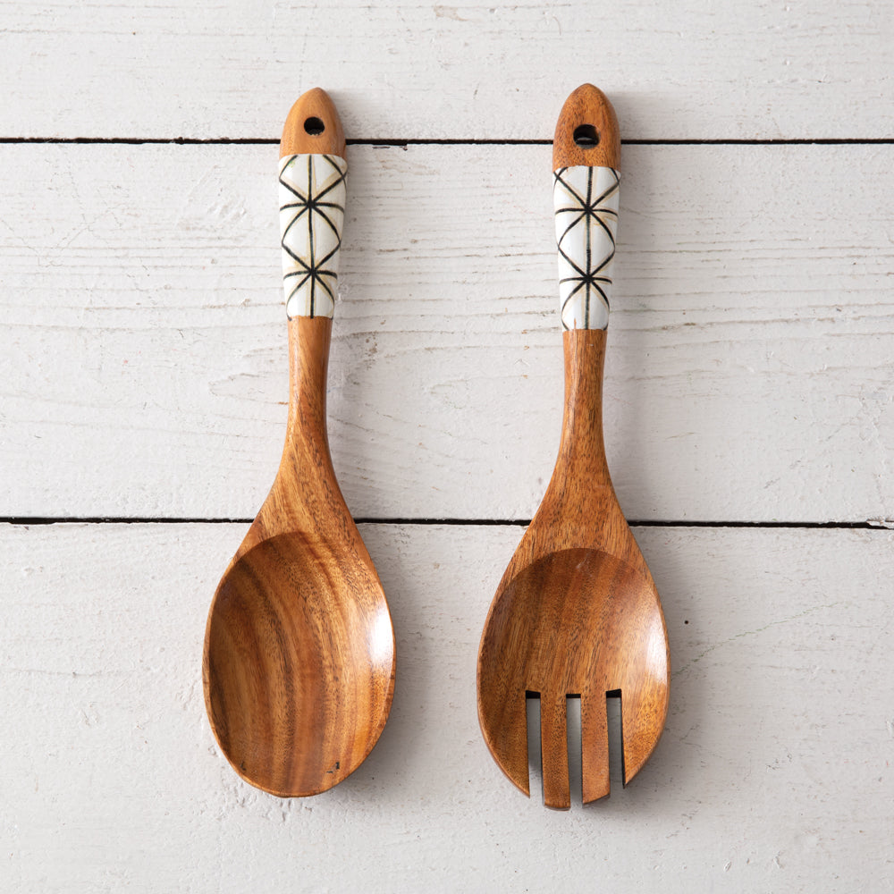 Anise Salad Server Set