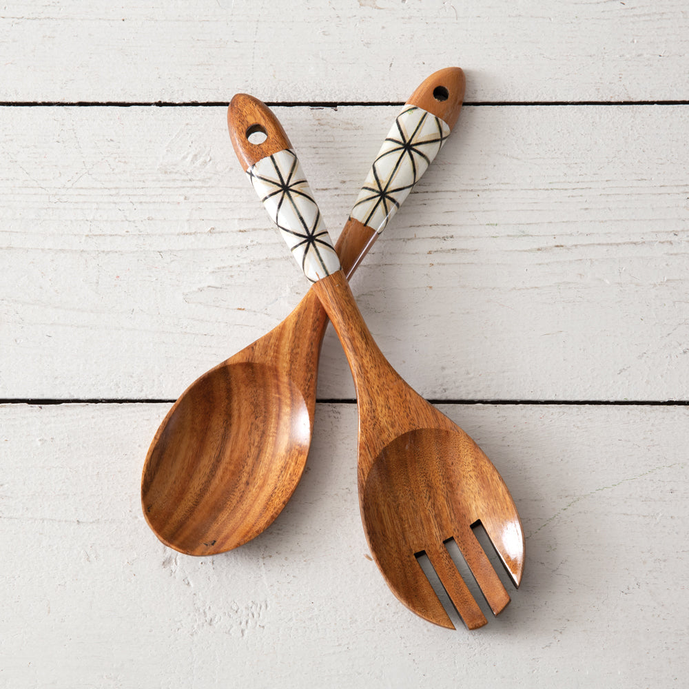 Anise Salad Server Set