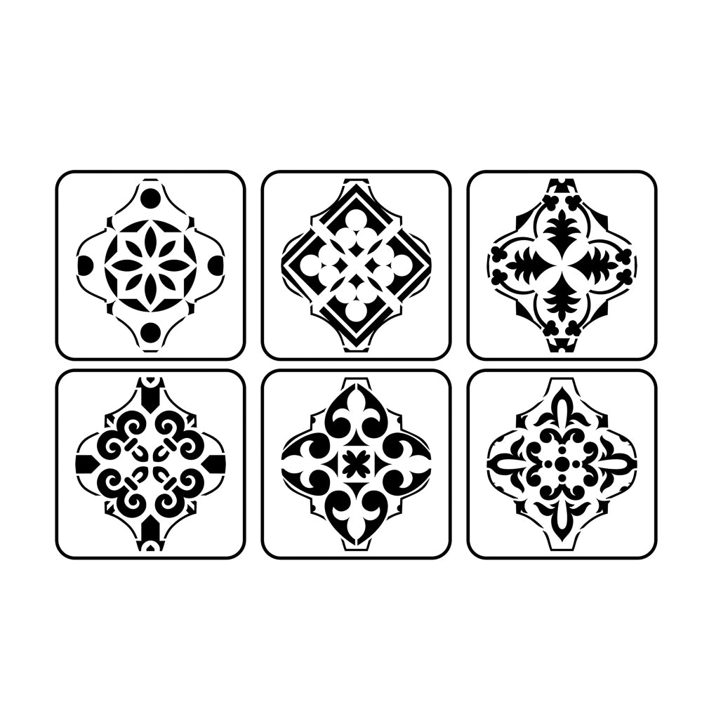 Arabesque Mini Stencil Set of 6 by JRV