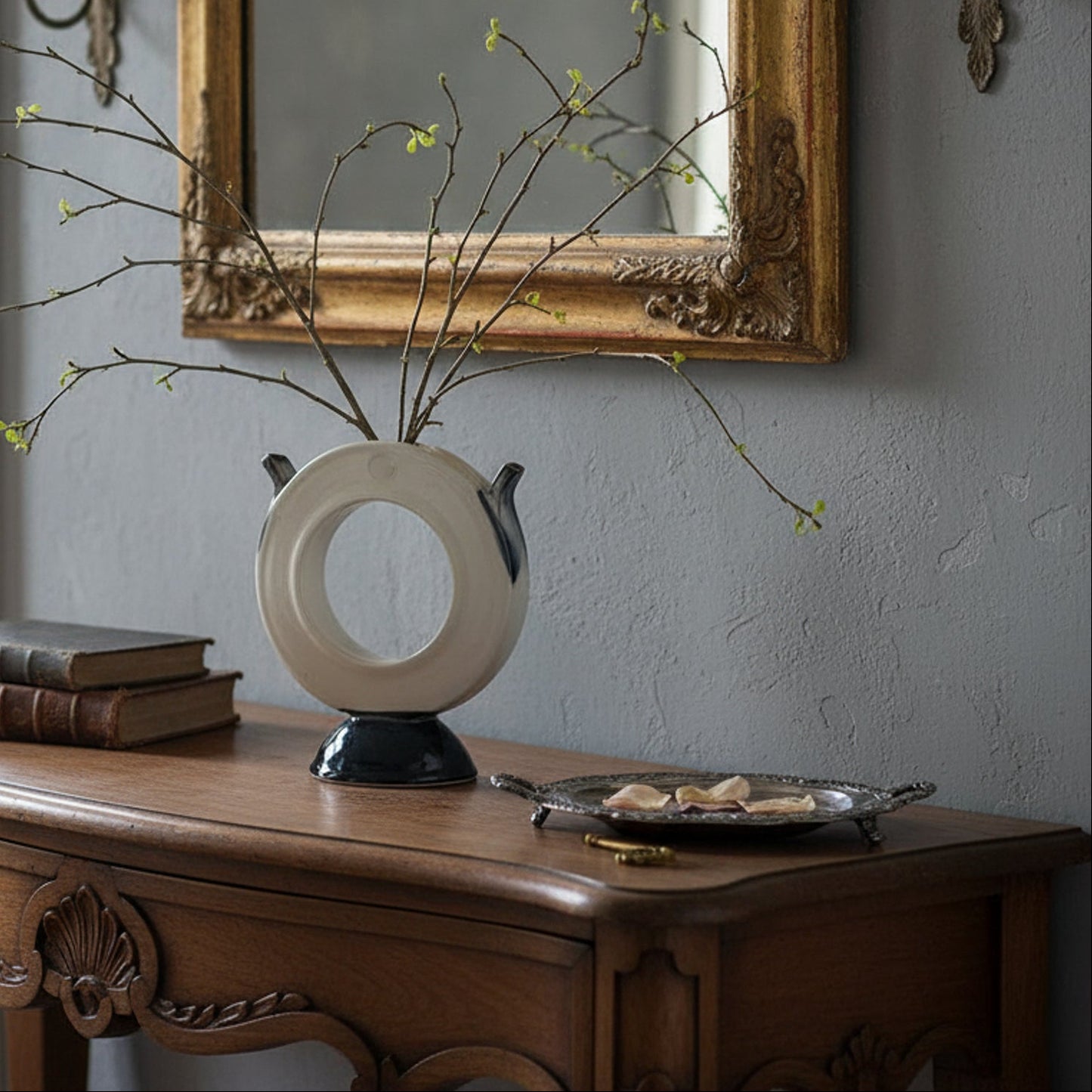 Art Pottery Ring Dip Glaze Vase