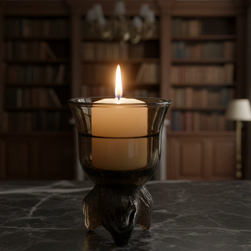 1980s Avon Chesapeake Dog Head Candle Holder