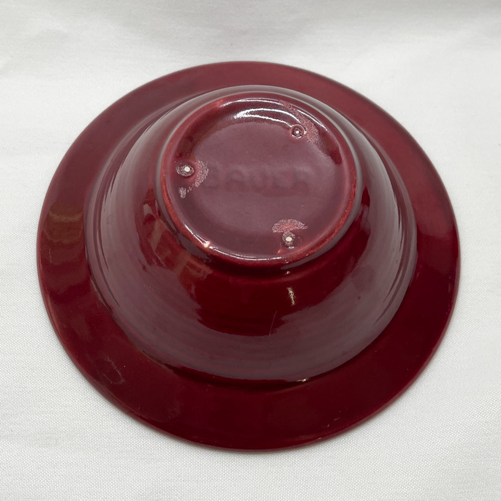 Bauer Pottery Monterey Burgundy Dessert Bowl | 1936-1945