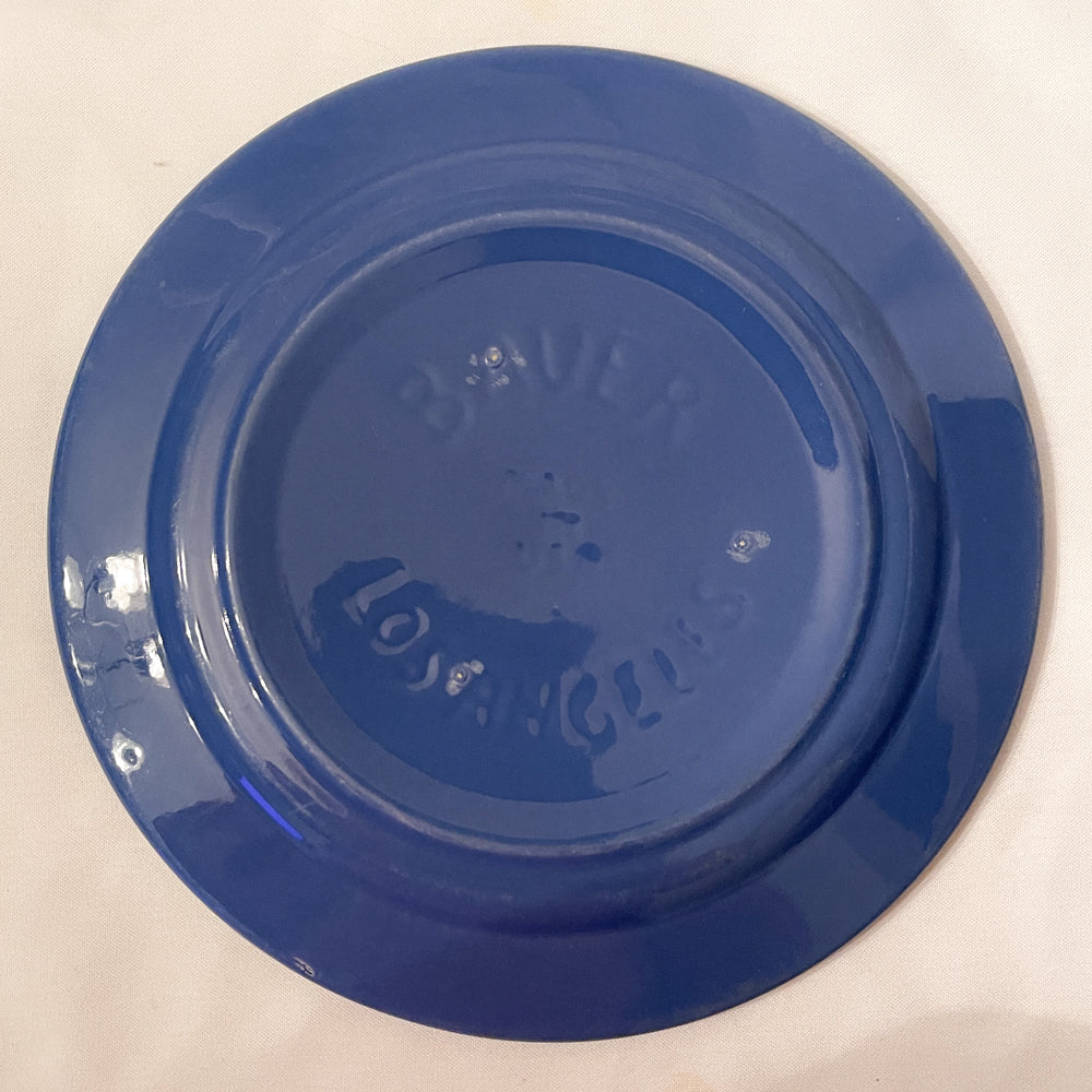 Bauer Pottery Ring Cobalt Blue Dinner Plate - 1940s