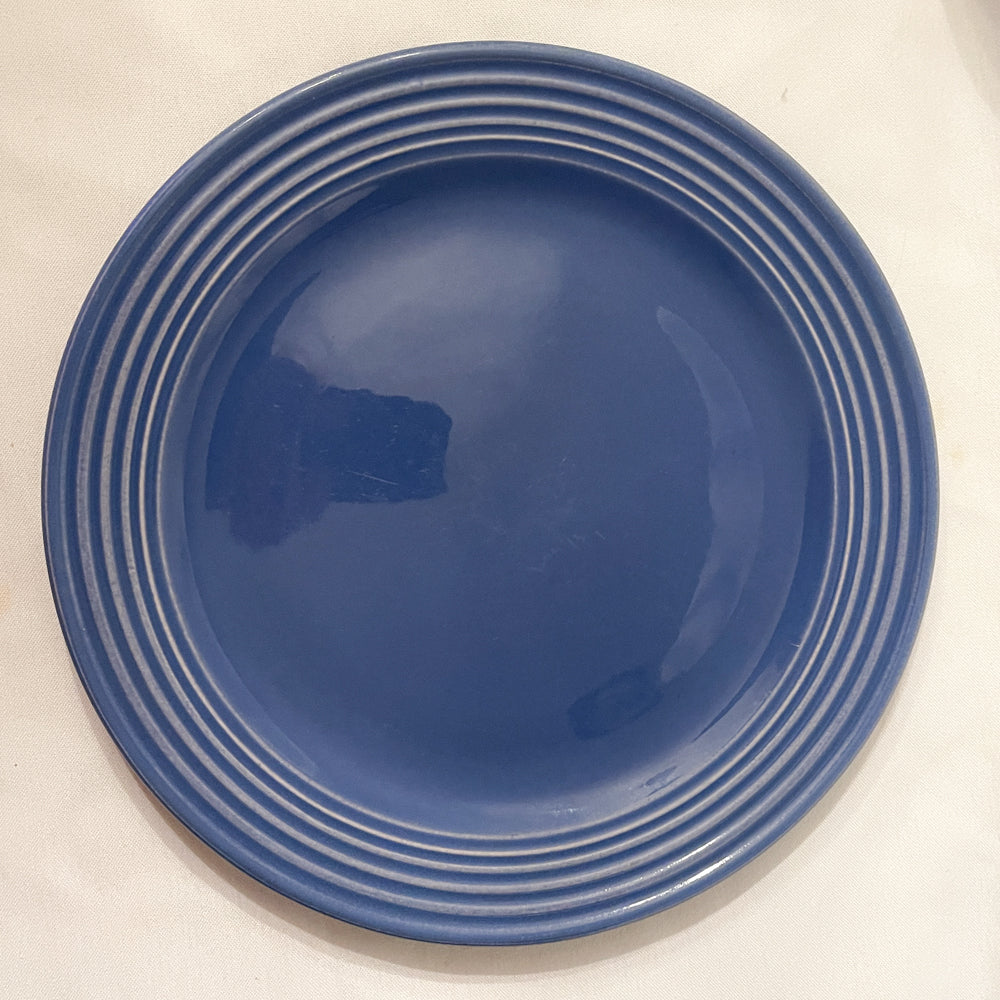 Bauer Pottery Ring Cobalt Blue Dinner Plate - 1940s