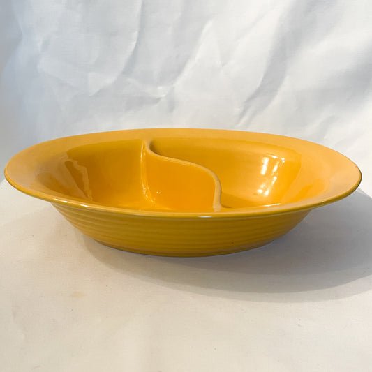 Bauer Pottery Ring Divided Bowl - 1940s