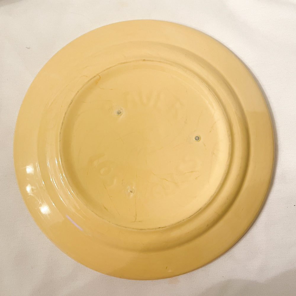 Bauer Pottery Ring Ivory Dinner Plate - 1940s