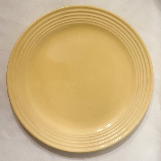 Bauer Pottery Ring Ivory Dinner Plate - 1940s