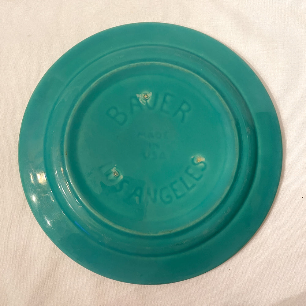 Bauer Pottery Ring Jade Dinner Plate - 1940s