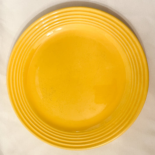 Bauer Pottery Ring Yellow Dinner Plate - 1940s