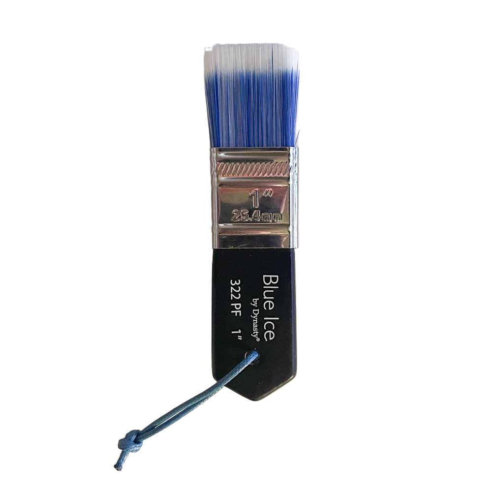 Blue Ice Wax and Chalk Palmer Flat Brush Size 1" - Dynasty